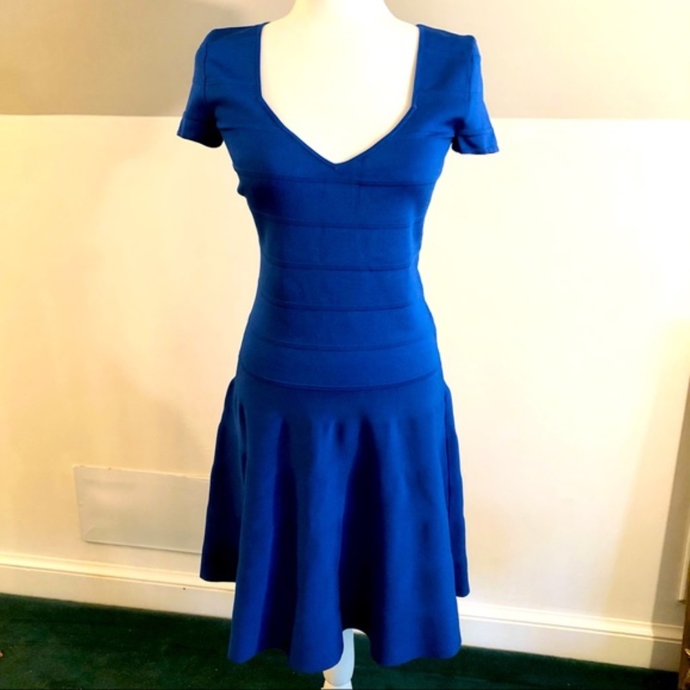 NEW Ralph Lauren Blue Short Sleeve Bandage Dress